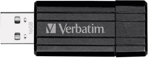 Verbatim PinStripe USB-Stick 16GB Schwarz USB 2.0 USB-A - Bild 1