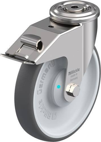 Blickle LEXR-PATH 200KAD-FI Lenkrolle mit Feststeller in Grau aus Edelstahl mit 200 mm Rad-Durchmesser und 300 kg Tragfähigkeit - Bild 1