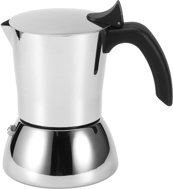 Tooarts Mokkakanne aus 304 Edelstahl für Kaffee und Espresso, Farbe: Weiß/Silber - Bild 1