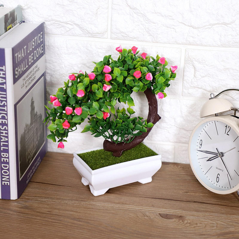 Künstlicher Bonsai von TOMTOP JMS als Topfpflanze zur Dekoration für dein Zuhause oder Büro in Mehrfarbig (Lila, Gelb, Rosa, Grün) - Bild 3