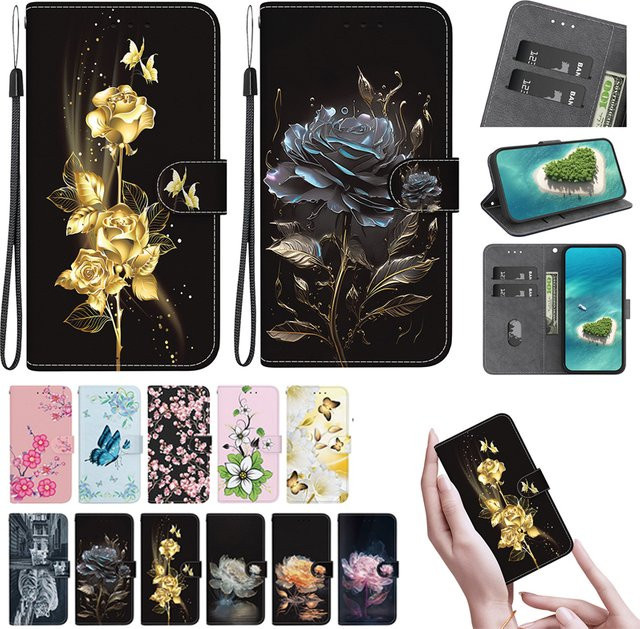 Magnetische Cartoon Brieftasche mit Standfunktion als Flip Cover für Motorola Moto G10 G22 G30 G51 G52 G42 G62 G72 G73 G60 Play G8 G9 Power - Bild 1