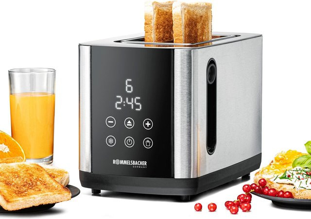 Rommelsbacher Sunny Toaster TO 850 in Silber mit Digitalanzeige und Edelstahlgehäuse - Bild 3
