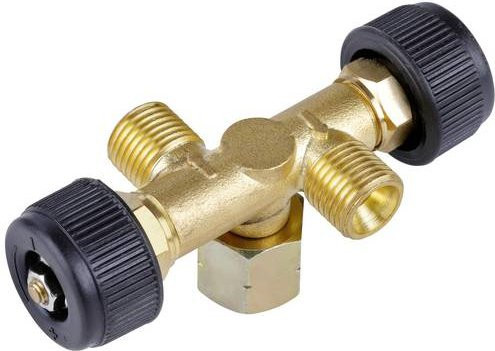 Rothenberger Industrial Doppel-Abzweigventil für Propan 1/4L in Gold - Bild 1