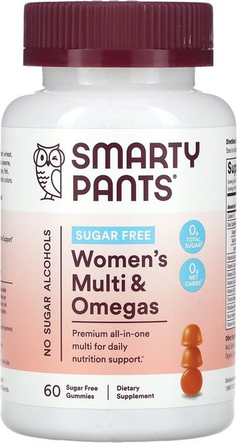 SmartyPants Damen Multi & Omega Orange zuckerfrei 60 Gummibärchen - Bild 1