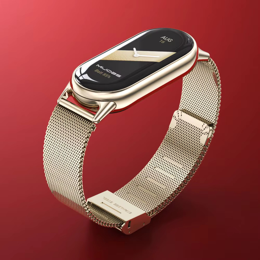 MIJOBS Uhrenarmband Edelstahl, Silber, Mi Band 10 9 8, Unisex - Bild 3