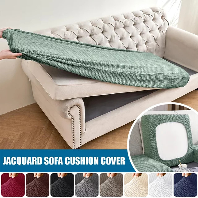 Elastischer Jacquard-Sofabezug von airldianer in einfarbigem Design für dein Sofa oder deine Chaiselongue, erhältlich in Braun und Grün - Bild 1