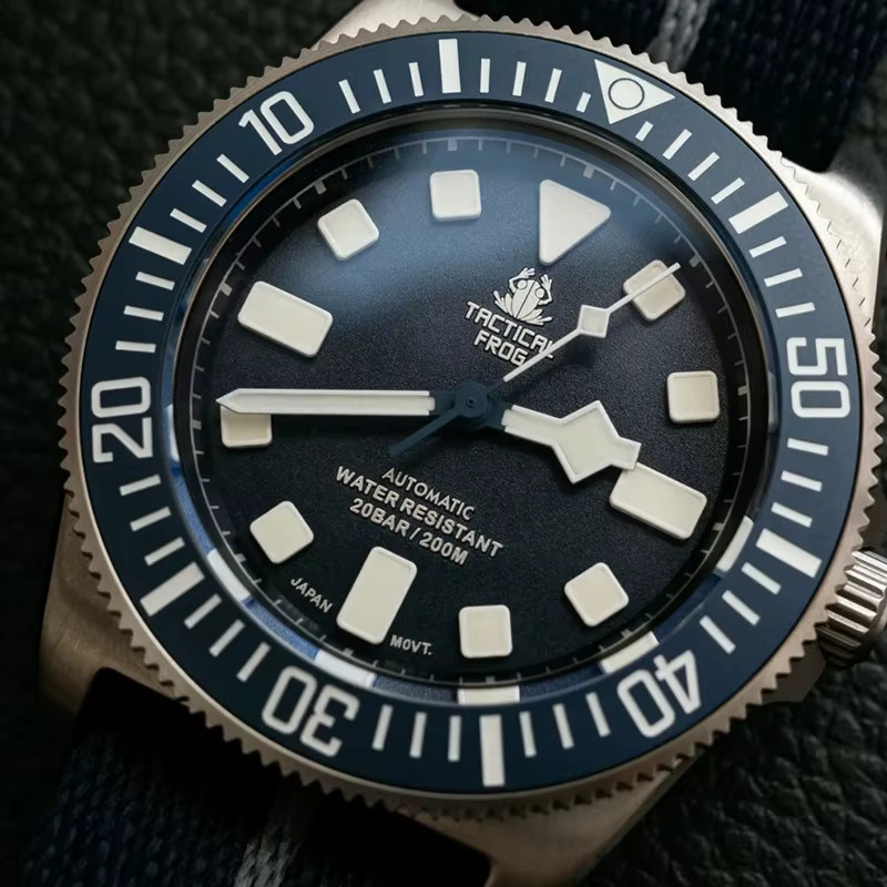 Tacticalfrog Armbanduhr, Titan, Automatik, 42 mm, Schwarz, Herren - Bild 2