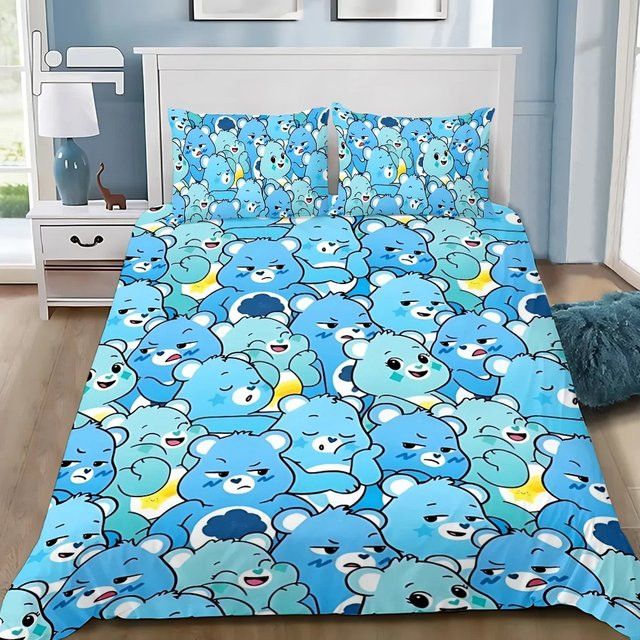 Beast Kingdom Bettwäsche Set mit Bär Motiv in Blau für Kinder und Erwachsene - Bild 1