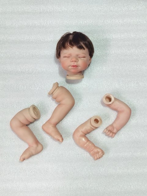 NPK Reborn-Puppen-Set, 18-Zoll, Silikon, Weiß - Bild 1