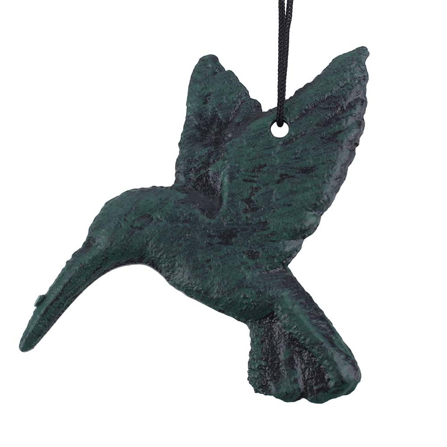 Metallenes Windspiel in Vogelform von mfySpace in Grün zum Aufhängen für Garten und Terrasse - Bild 2