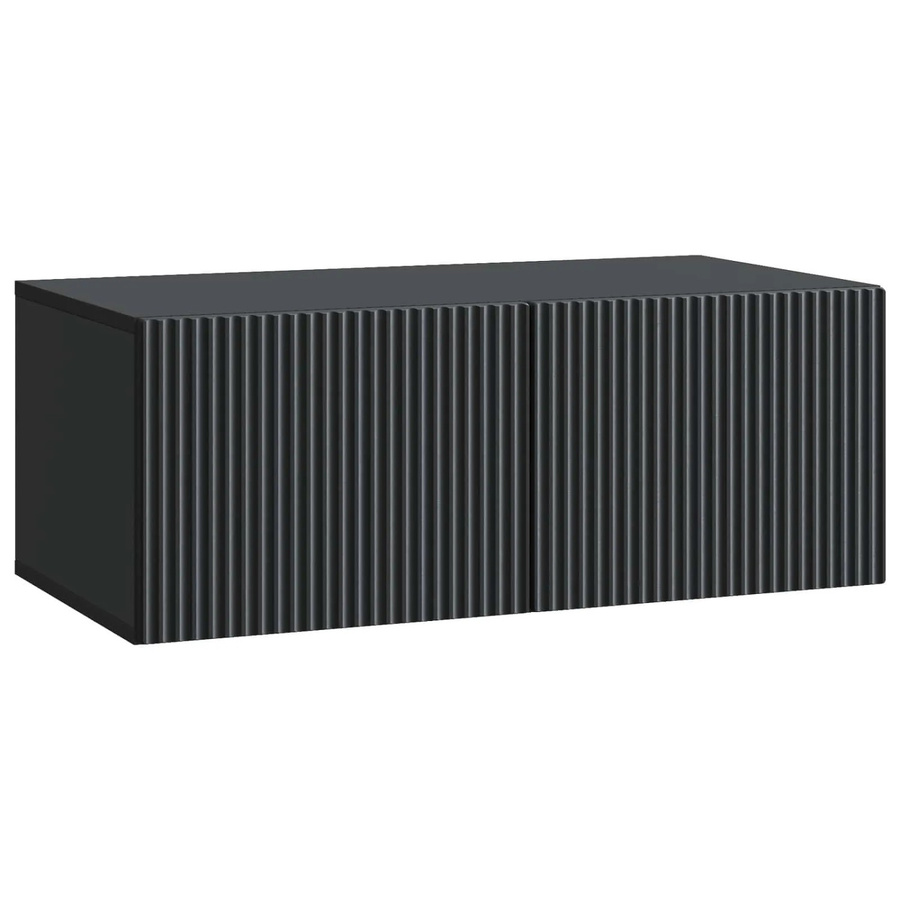 vidaXL Wandmontierter TV-Schrank Schwarz B: 78,5 cm, T: 41 cm, H: 30 cm - Bild 2