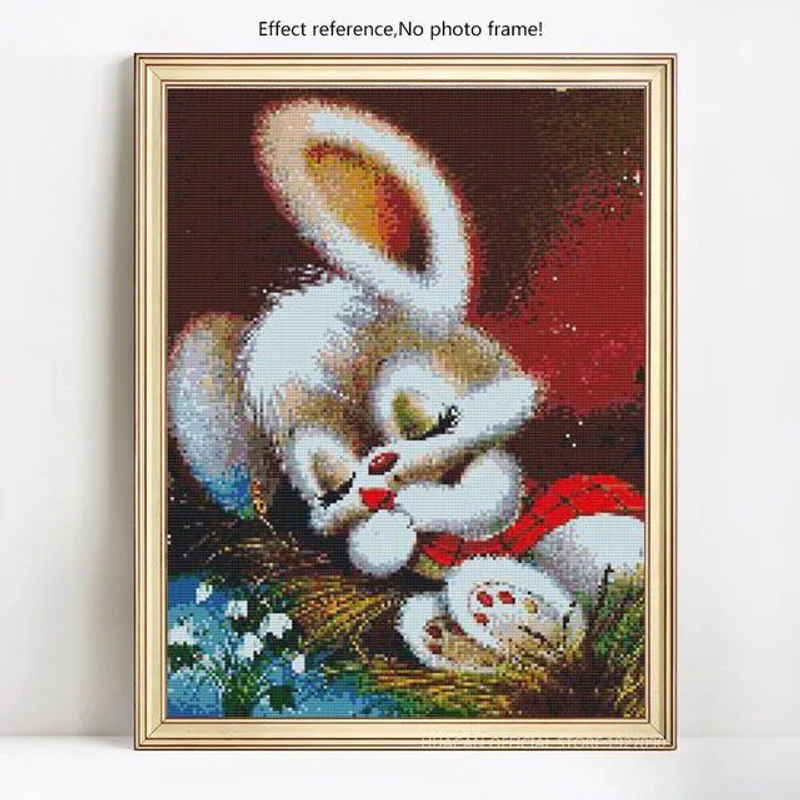 FIYO Diamond Painting Set mit süßem Tierprint in runder Form, Mehrfarbig, B/H: 30 x 30 cm - Bild 1