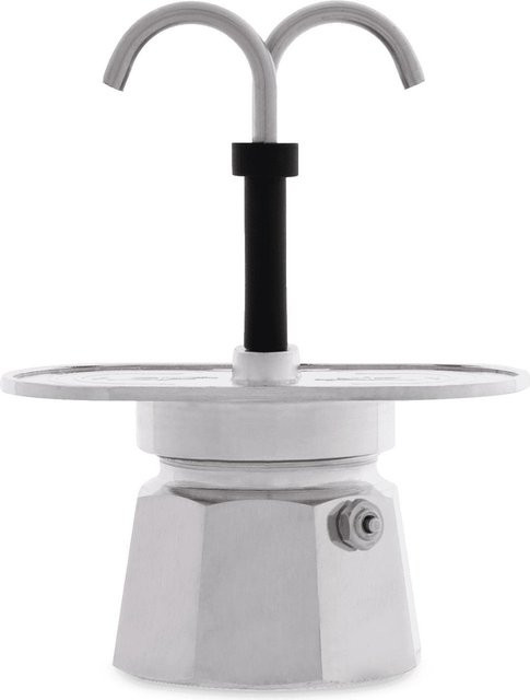 Bialetti Mini Express Mokka-Kanne aus Edelstahl in Silber und Schwarz mit 0,09 l - Bild 1