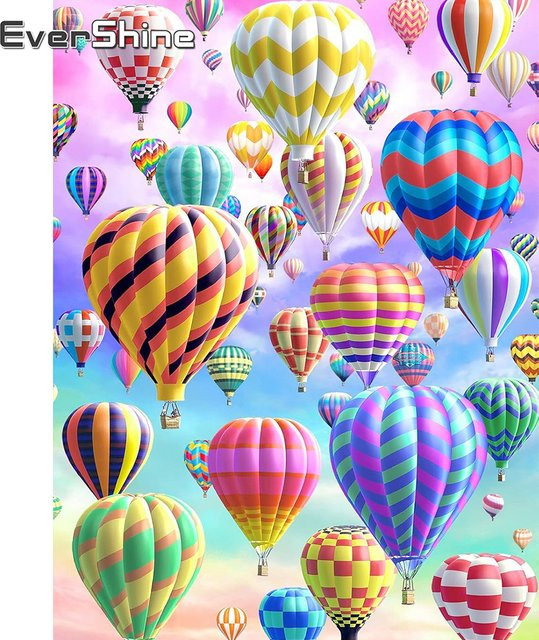 Evershine Landschaft Diamant Mosaik Heißluftballon, Malset, Bunt / Mehrfarbig - Bild 1