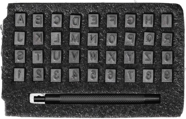 GoolRC 37-teiliges Alphabet Stanzwerkzeug-Set aus Metall in Silber für DIY-Projekte - Bild 1