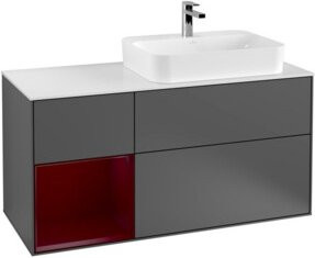 V&B Waschtischunterschrank Finion in Anthrazit, Breite: 120 cm, Tiefe: 50,1 cm, Höhe: 50,1 cm - Bild 1