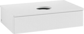V&B Waschtischunterschrank Antao mit Frontstruktur und Beleuchtung in Weiß, B/T/H: 80 x 50 x 19 cm - Bild 1