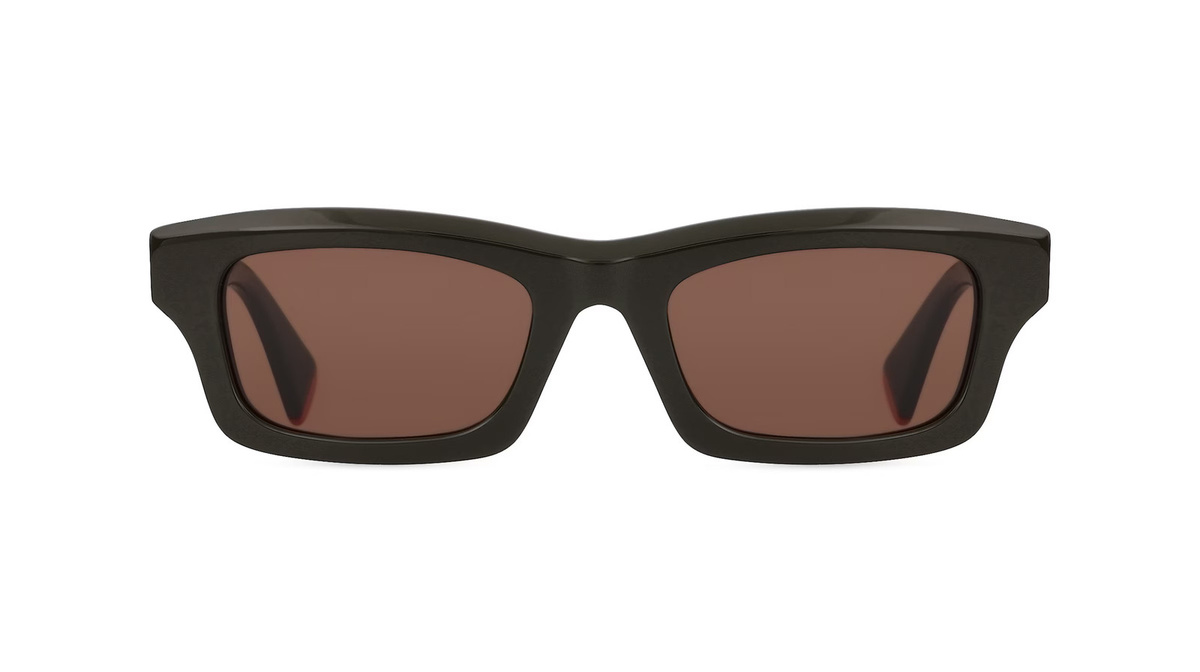 Kenzo KZ40164U Sonnenbrille, Vollrand, quadratisch, Kunststoff, Unisex, grün - Bild 1