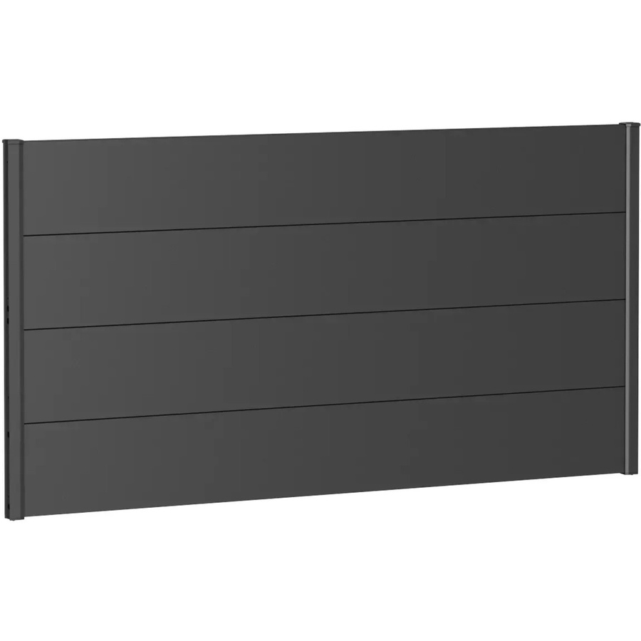 Biohort Wandpaneel Sichtschutz aus feuerverzinktem und lackiertem Stahlblech, Dunkelgrau-Metallic, B: 90 cm, H: 91 cm - Bild 2