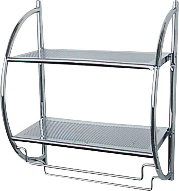 Wenko Exclusiv Wandregal aus Stahl in Chrom, B/H/T: 54,5 x 45,5 x 26,0 cm - Bild 1