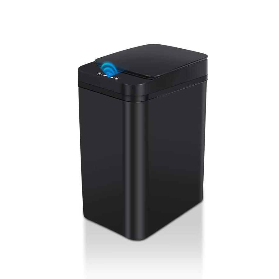 HGTUGO Automatischer Badezimmer-Mülleimer mit Deckel, 12L Intelligenter Mülleimer mit Bewegungssensor und Wasserdichtem Design, Schwarz - Bild 8