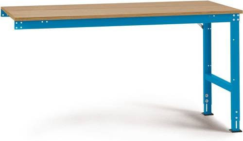 Manuflex AU6135.5012 Arbeits-Anbautisch UNIVERSAL Standard mit Multiplexplatte, Farbe: Licht-Blau, B/T/H: 200 x 120 x 76-87 cm - Bild 1