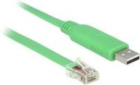 DeLOCK USB-A auf RJ45 Adapterkabel USB 2.0 in Grün, Länge: 1,8 m - Bild 1