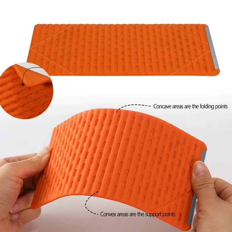 KEBIDUMEI Faltbarer Silikon-Telefonhalter in Orange, Verstellbarer Multi-Winkel Desktop-Ständer für Smartphone, Tablet und Laptop - Bild 3
