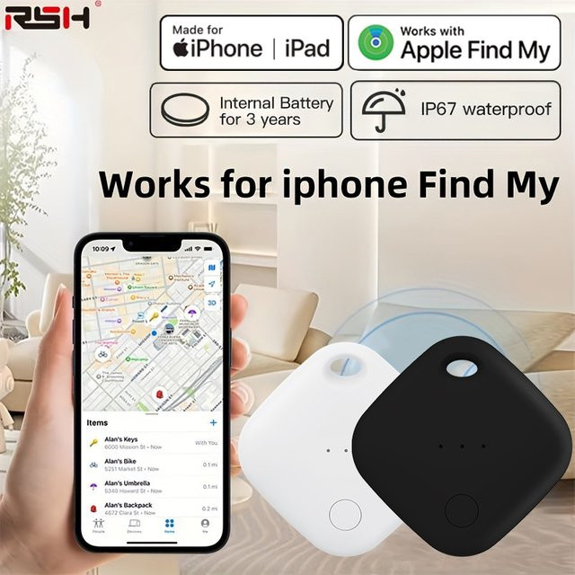Apple AirTag Smart Tag in Weiß – Wasserdichter IP67 Schlüsselfinder mit GPS-Positionierung für Apple Find My, ideal für Schlüssel, Taschen und Haustiere - Bild 1