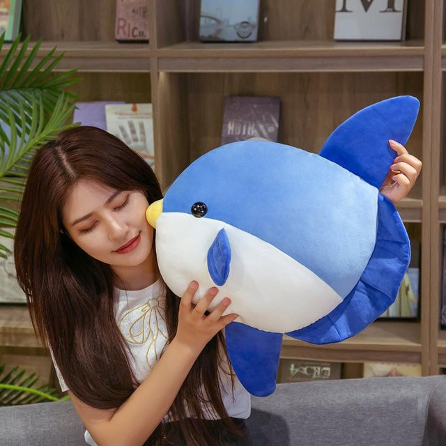 Kawaii Sonnenfisch Plüschtier, Stofftier, 1-teiliges Set, Blau - Bild 1