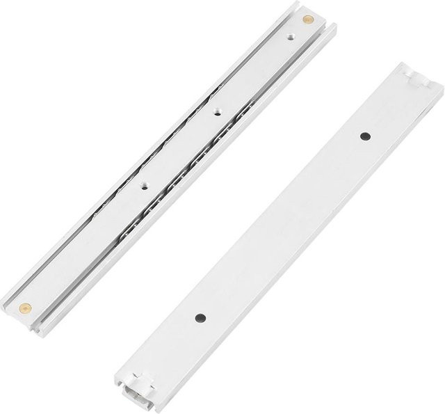 TOMTOP JMS Gleitbahnen für Schubladen und Schränke aus Aluminiumlegierung, 2er-Set, Silber, Länge: 14 cm - Bild 1