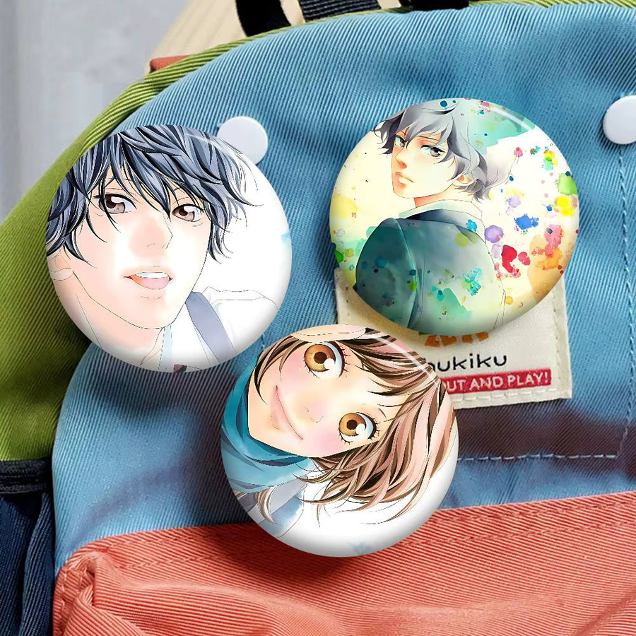 Brosche Ao Haru Ride Anime Classic Movie, 58 mm, Weißblech - Bild 2