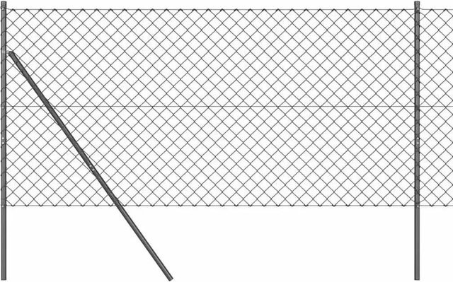 vidaXL Zaunpfosten aus Stahl in Grau, B/T/H: 6 x 6 x 100 cm - Bild 1