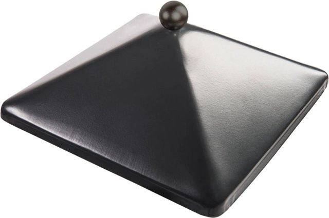Gabiona Gabionen-Haube aus Metall eckig in Anthrazit, B/T/H: 27,5 x 27,5 x 10 cm - Bild 1