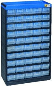 Allit VarioPlus Pro 29/32 Kleinteilmagazin mit 16 Schubladen und 16 Trennern, Schwarz/Blau, B: 30,0 cm, H: 28,5 cm, T: 13,5 cm - Bild 1