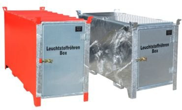 Leuchtstoffröhrenbox BAUER SL 150 aus Stahlblech, unterfahrbar und abschließbar, Farbe: Rot, B/T/H: 170 x 77 x 11,25 cm - Bild 1