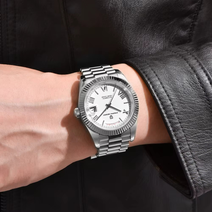 PAGANI DESIGN Armbanduhr, Automatik, Edelstahl, Silber, Herren - Bild 2