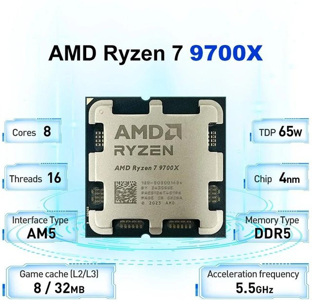 AMD Ryzen 7 9700X Prozessor für AM5 Sockel - Bild 1