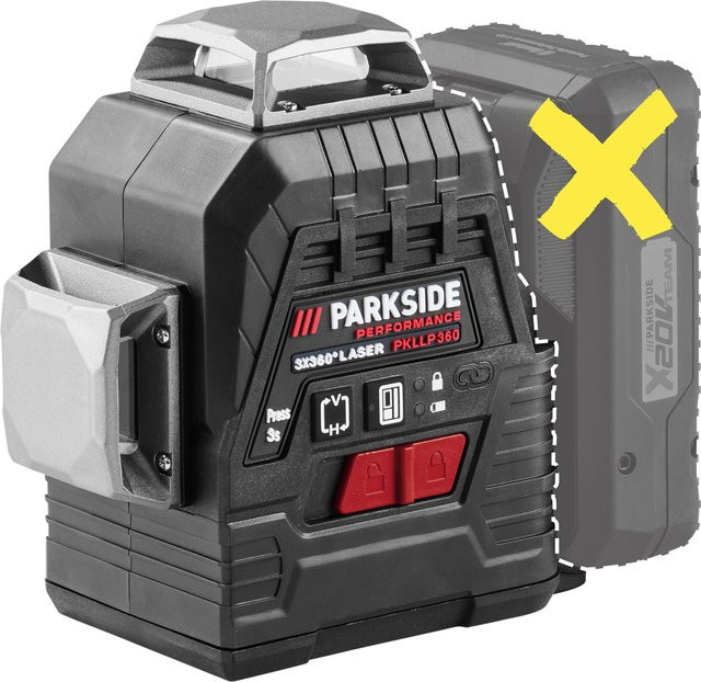 PARKSIDE PERFORMANCE 20 V Akku-Kreuzlinienlaser PKLLP 3360 A1 ohne Akku und Ladegerät - Bild 1