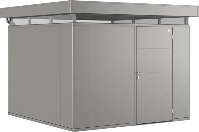 Biohort Metall-Gerätehaus CasaNova mit Einzeltür und Flachdach in Quarzgrau-Metallic, B: 250 cm, T: 215 cm, H: 125 cm - Bild 1