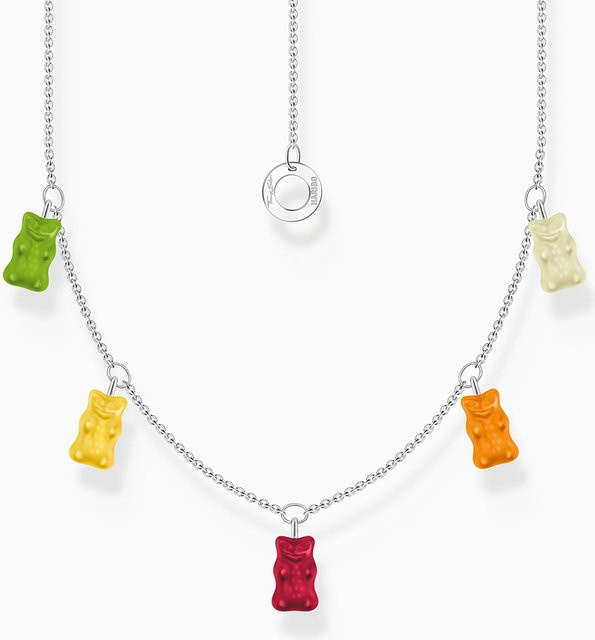 Thomas Sabo Kette 925 Silber, bunte Goldäpfel, Damen, 45 cm - Bild 1