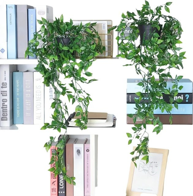 Dekorative künstliche Efeu-Pflanzen in Grün aus Kunststoff für Wandbehang und Garten-Dekoration - Bild 1