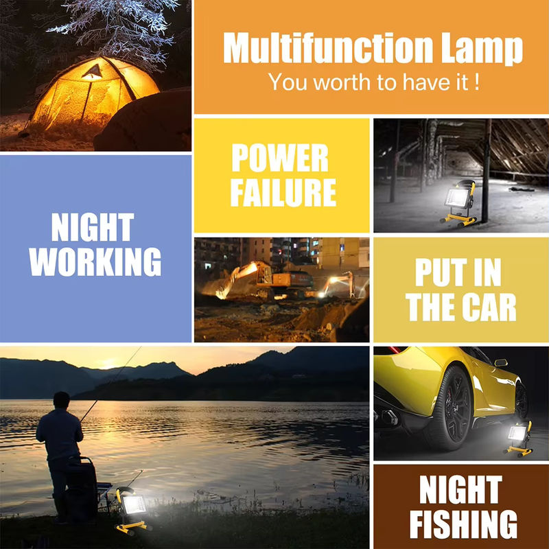 ESMARTER 30W LED Flutlicht ESMARTER tragbarer wasserdichter Suchscheinwerfer mit wiederaufladbarem Akku für Outdoor und Camping - Bild 6