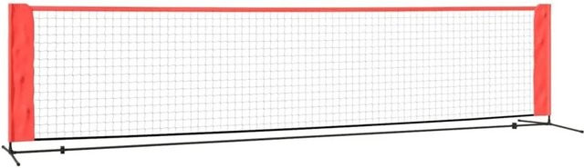 vidaXL Tennisnetz in Schwarz und Rot aus Polyester, B/H/T: 400 x 100 x 87 cm - Bild 1