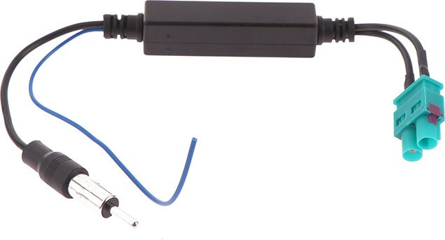 Dual FM Radio Antennen Adapter mit Verstärker für Volkswagen und Audi Cayenne in Schwarz - Bild 1