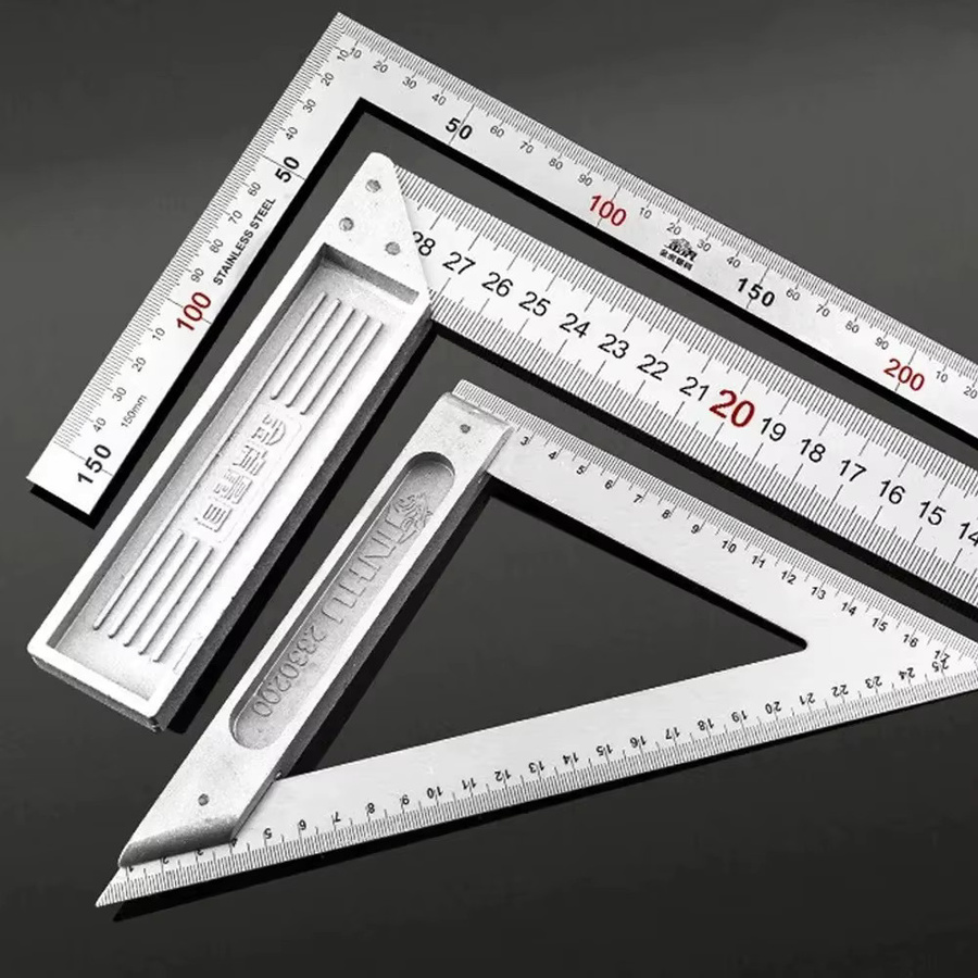 Quadratisches Winkelmaß aus Aluminiumlegierung von SHENGMEIYU in Silber für die Holzbearbeitung - Bild 2