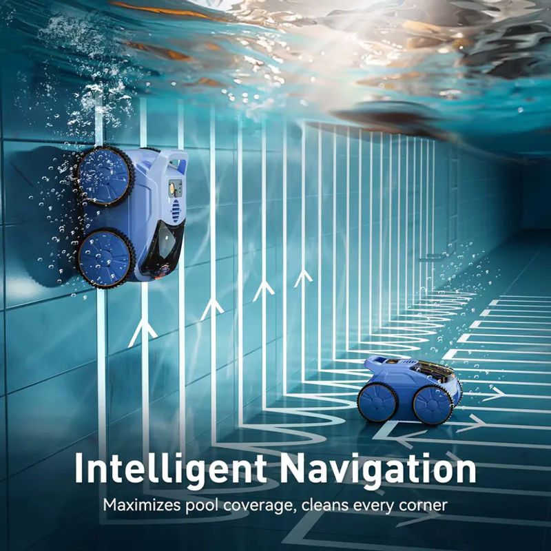 Seauto SAT20pro Roboter-Poolreiniger in Blau mit Wandkletterfunktion und 45.000 Pa Saugkraft für Aufstellpools - Bild 3