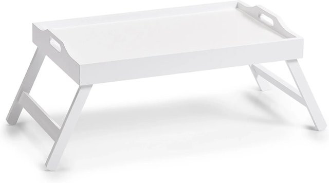 Zeller Betttablett aus MDF in Weiß, B/T/H: 35,5 x 27 x 56,5 cm - Bild 1