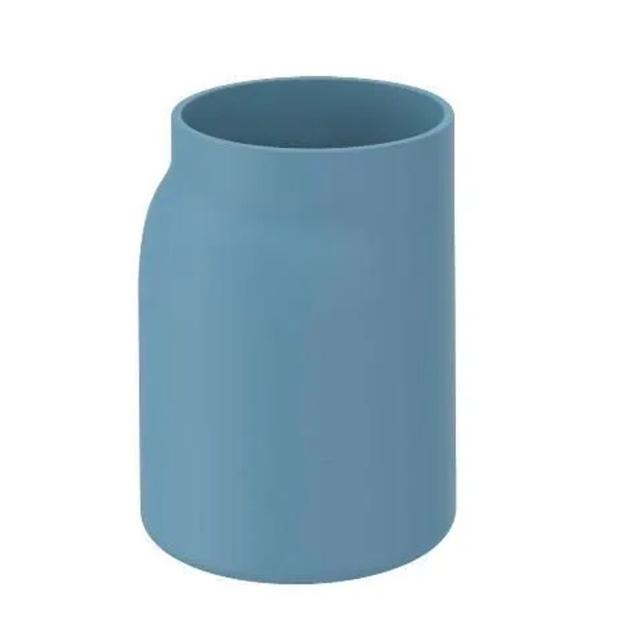 Premium Living Zahnputzbecher Naime aus Kunststoff in Blau und Petrol, B/T/H: 7,1 x 8,0 x 11,0 cm - Bild 2