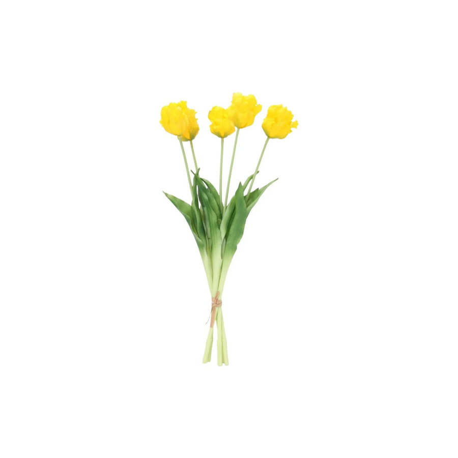 House of Nature Tulpenstrauß gelb mit Fransen aus Latex für den Tisch - Bild 1